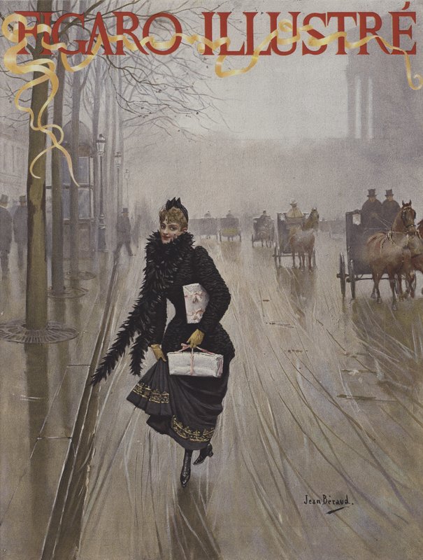 A Le Figaro Illustre borítója, 1891. január alkotó: Jean Beraud