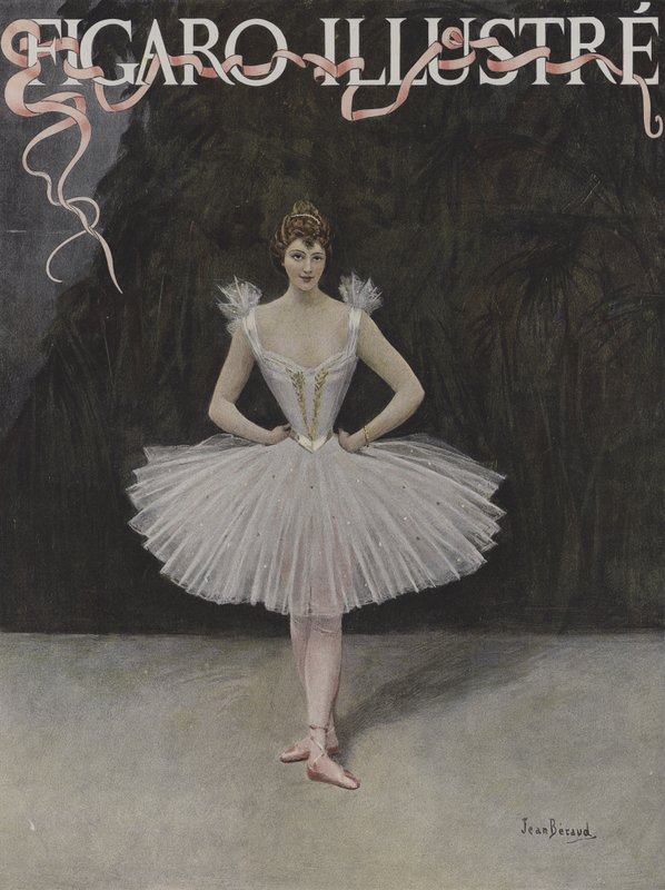 A táncos. A Le Figaro Illustre borítója, 1895. február alkotó: Jean Beraud