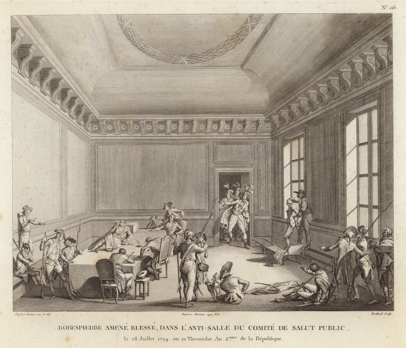Maximilien de Robespierre támadást vezet alkotó: Jean Duplessi Bertaux