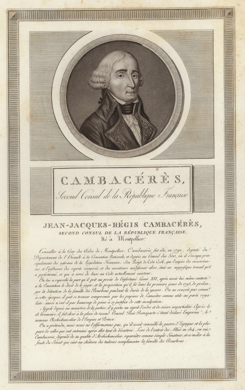 Jean Jacques Regis de Cambaceres portréja alkotó: Jean Duplessi Bertaux