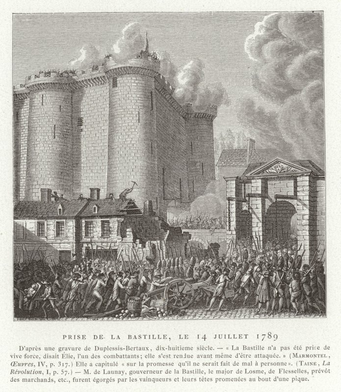 A Bastille megtámadása, Párizs, francia forradalom, 1789. július 14 alkotó: Jean Duplessis Bertaux