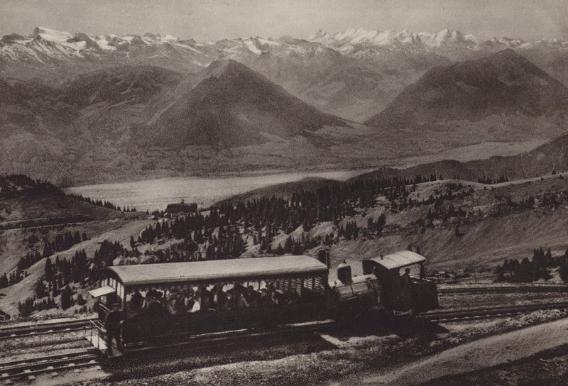 Bei Station Rigi Kulm (f/w fotó) alkotó: Jean Gaberell