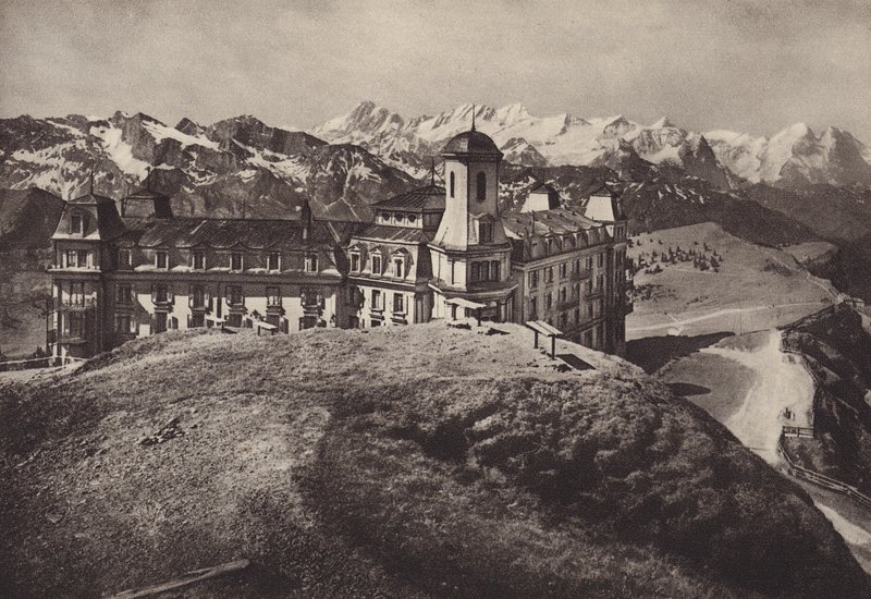 Hotel Rigi Kulm, kilátás a Berni-Alpokra (f/w fotó) alkotó: Jean Gaberell