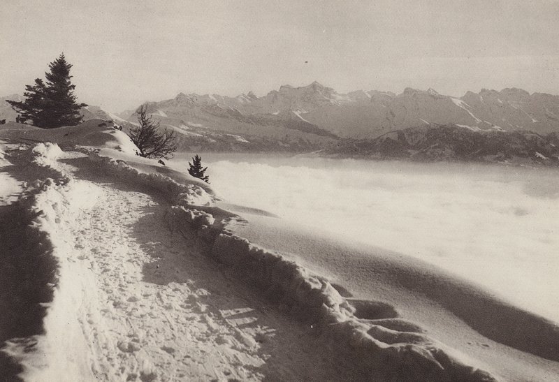 Rigi Kaltbad, napsütéses téli nap (f/w fotó) alkotó: Jean Gaberell