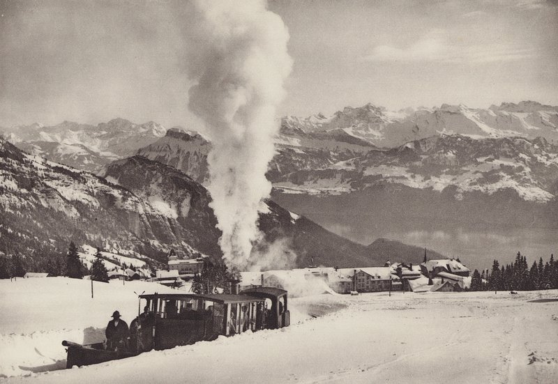 Rigi Kaltbad, a Vitznau Rigi Bahn téli sportvonata (f/w fotó) alkotó: Jean Gaberell