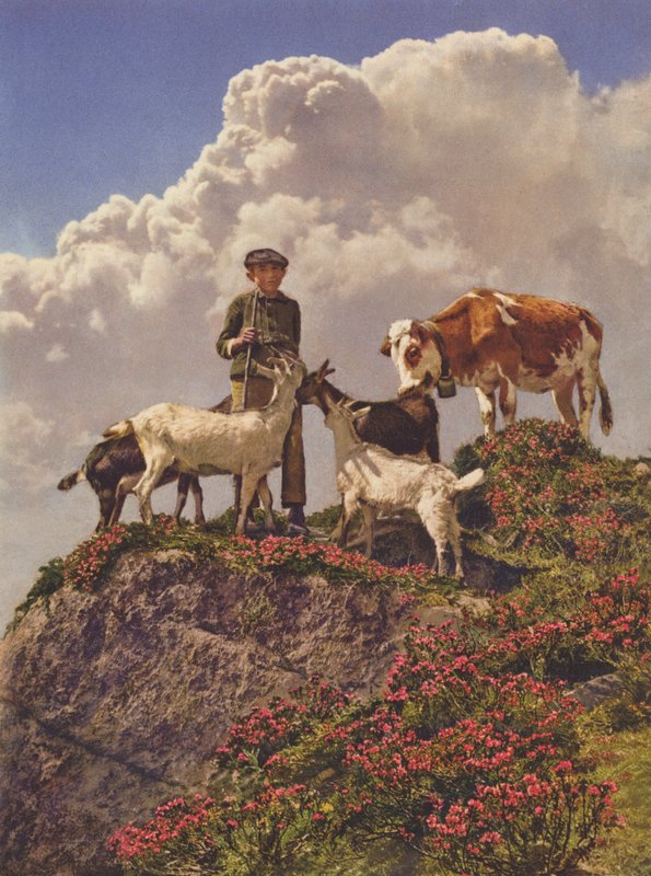 Svájc: Jóbarátok (színes fotó) alkotó: Jean Gaberell