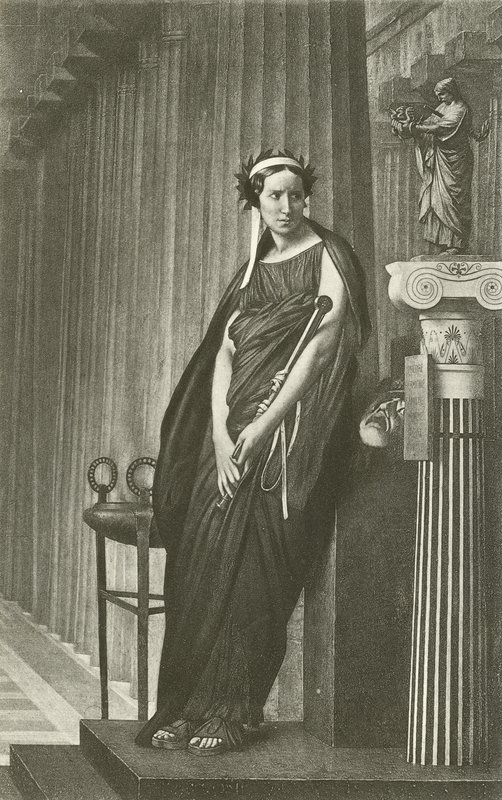 Ráchel, mint a görög tragédia múzsája (mélynyomás) alkotó: Jean Leon Gerome