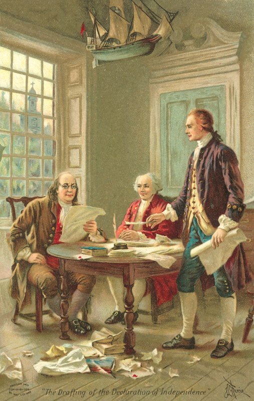 Az Egyesült Államok Függetlenségi Nyilatkozatának kidolgozása, Philadelphia, Pennsylvania alkotó: Jean Leon Gerome Ferris