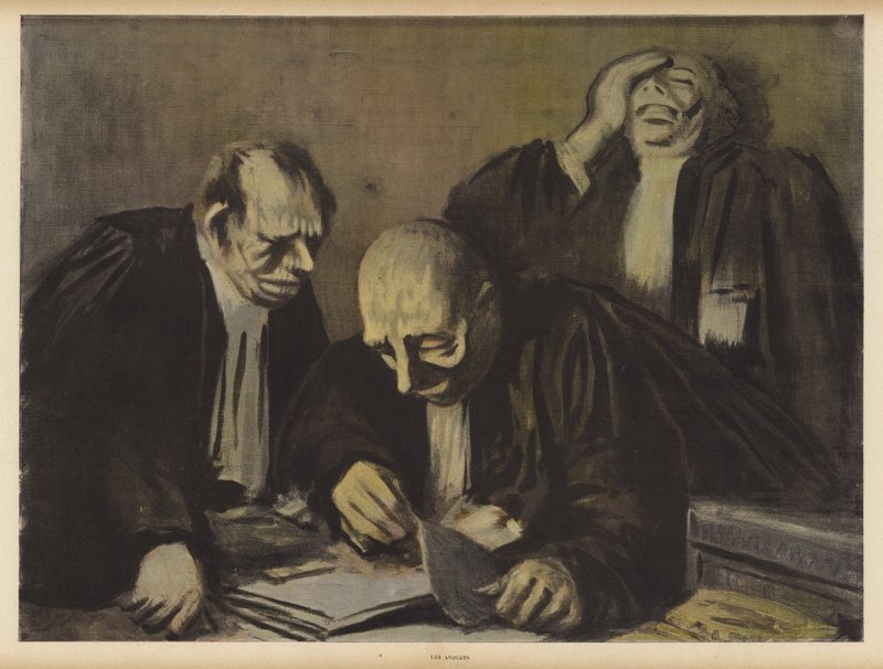 Az ügyvédek (színes litó) alkotó: Jean Louis Forain