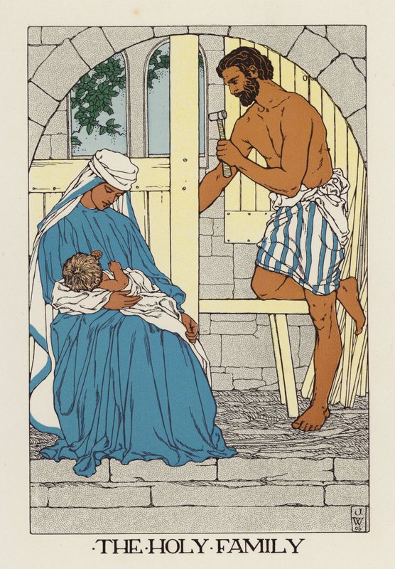 A Szent Család (színes litográfia) alkotó: Jenny Wylie