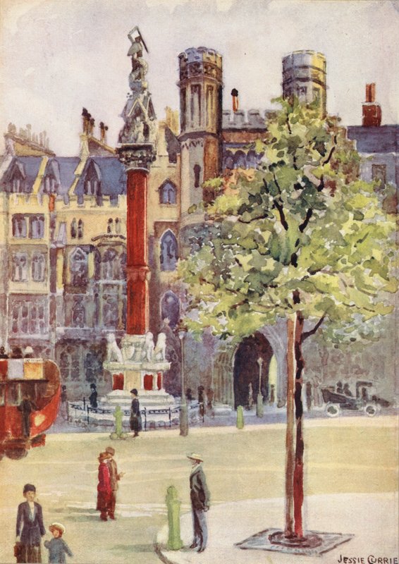Broadway, Westminster (színes litográfia) alkotó: Jessie Currie