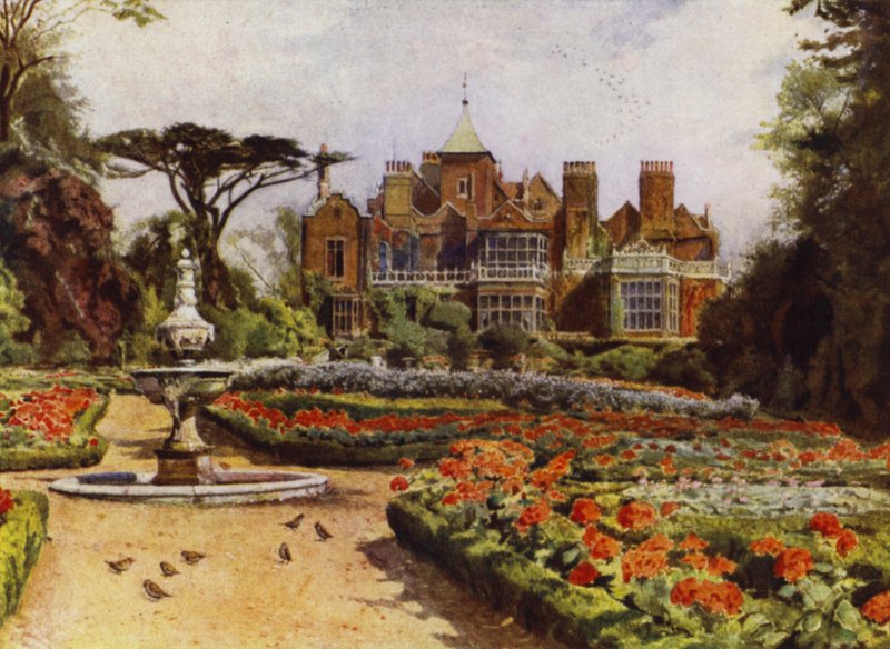 Holland House, The Dutch vagy West Garden (színes litho) alkotó: Jessie MacGregor