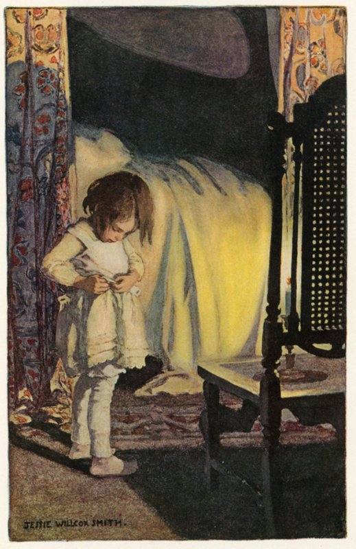 Nyári ágy (színes litó) alkotó: Jessie Willcox Smith