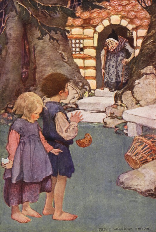 Jancsi és Grettel (színes litográfia) alkotó: Jessie Willcox Smith