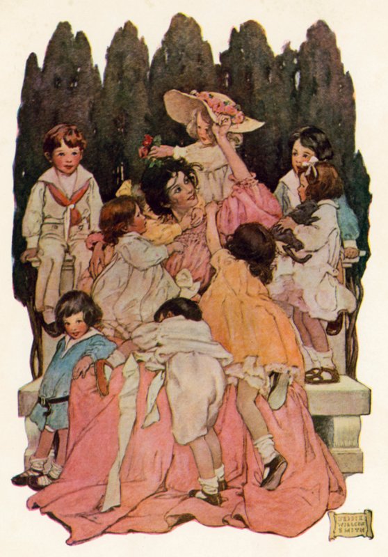 A nénihez (színes litó) alkotó: Jessie Willcox Smith