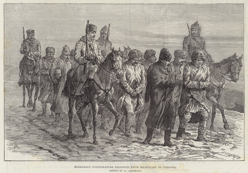A bolgár összeesküvőket Beckovaztól Tirnováig kísérik alkotó: Johann Nepomuk Schonberg