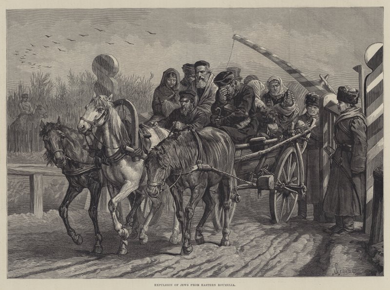 A zsidók kiűzése Kelet-Rouméliából alkotó: Johann Nepomuk Schonberg