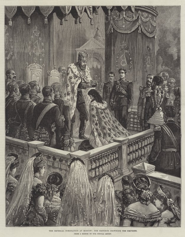 A császári koronázás Moszkvában, a császárnő megkoronázása alkotó: Johann Nepomuk Schonberg