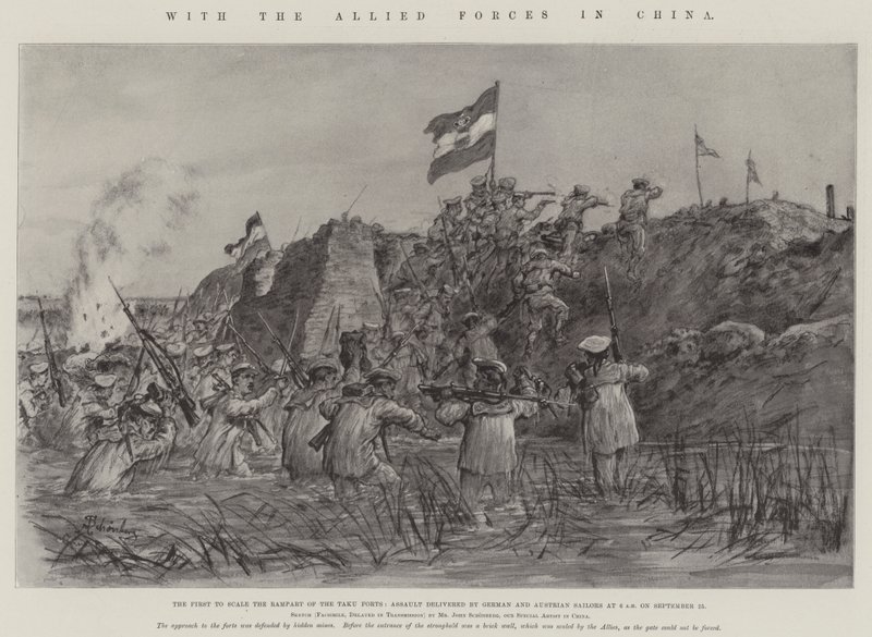A szövetséges erőkkel Kínában alkotó: Johann Nepomuk Schonberg