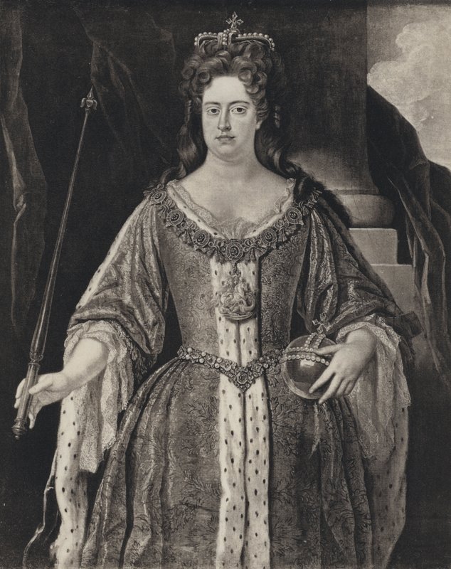 Anna királynő (litho) alkotó: Johann (after) Closterman