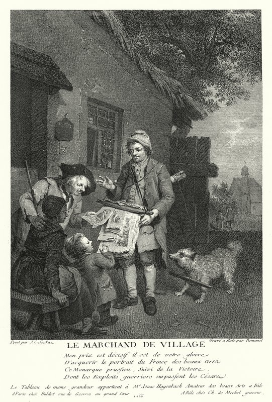 A falusi kereskedő (metszet) alkotó: Johann Conrad Seekatz
