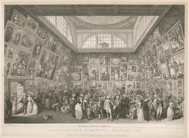 A Királyi Akadémia kiállítása 1787 alkotó: Johann Heinrich Ramberg