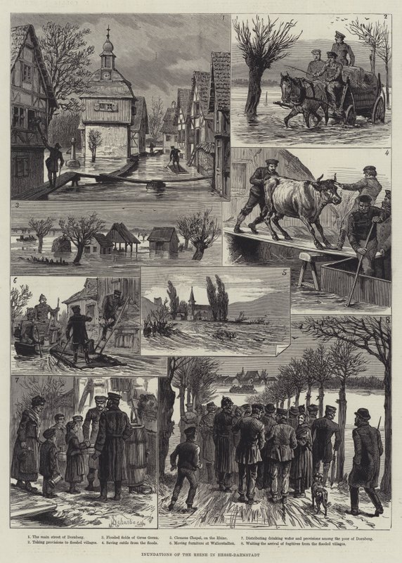 A Rajna elöntése Hesse-Darmstadtban alkotó: Johann Nepomuk Schonberg