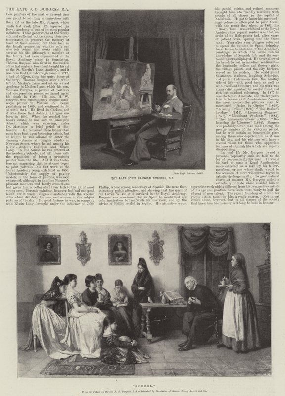 A néhai JB Burgess, RA alkotó: John Bagnold Burgess