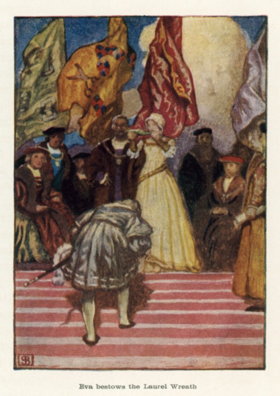 Eva átadja a babérkoszorút alkotó: John Byam Liston Shaw