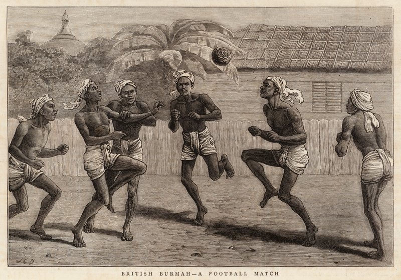 Brit Burmah, egy futballmérkőzés alkotó: John Charles Dollman