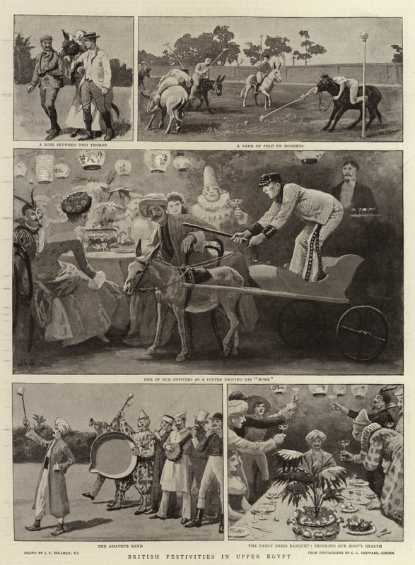 Brit ünnepségek Felső-Egyiptomban metszet alkotó: John Charles Dollman