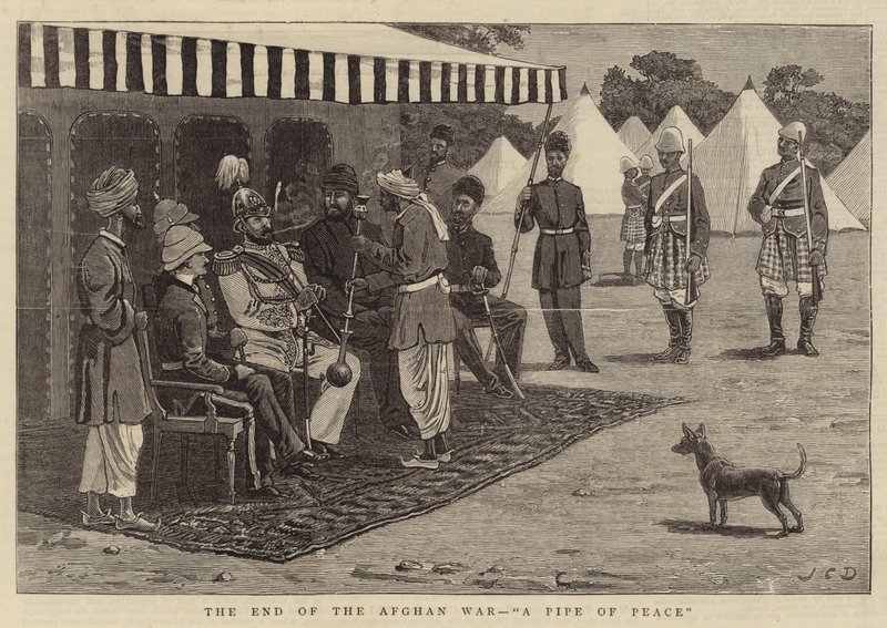 Az afgán háború vége, a béke pipája alkotó: John Charles Dollman
