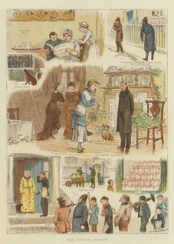 Az ünnepi szezon (chromolitho) alkotó: John Charles Dollman