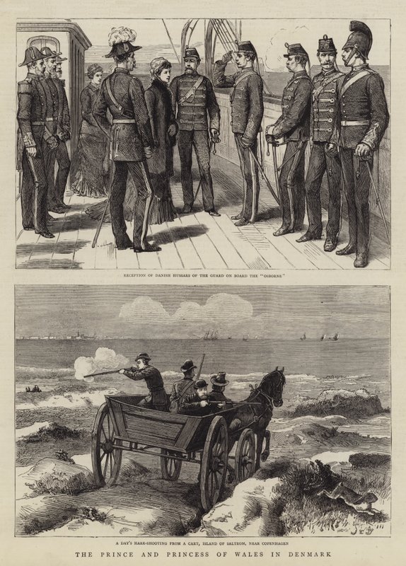 A walesi herceg és hercegnő Dániában alkotó: John Charles Dollman