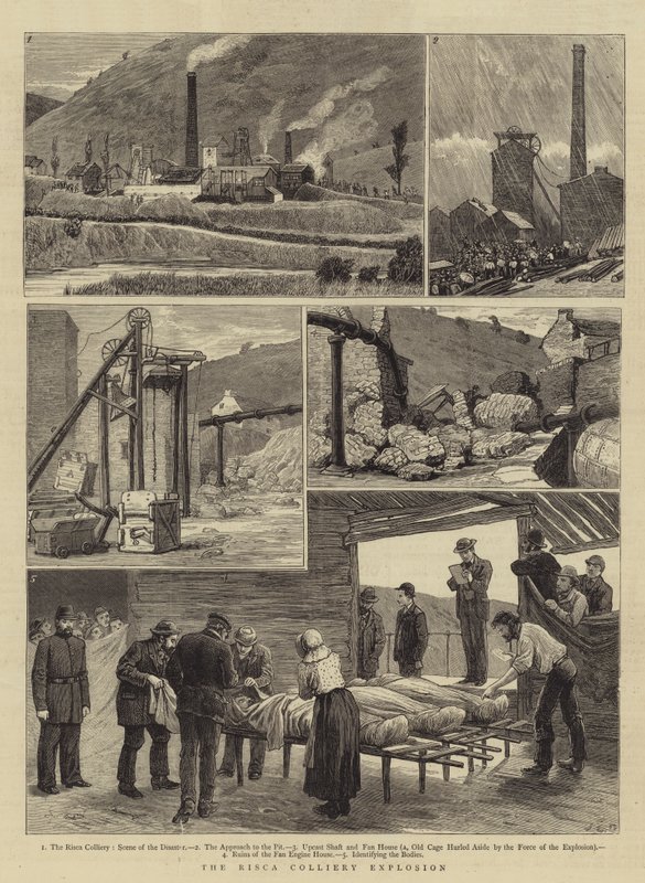 A Risca Colliery robbanása alkotó: John Charles Dollman