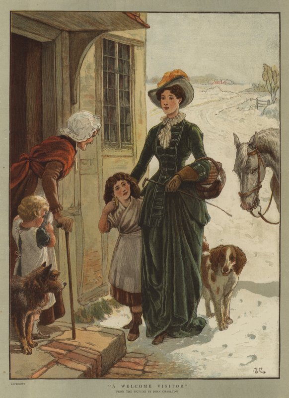 Üdvözlő látogató (chromolitho) alkotó: John Charlton