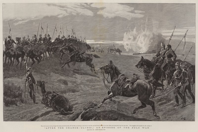A vád után Ulundi, a zulu háború egyik epizódja alkotó: John Charlton