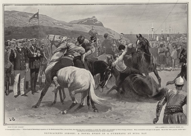 Blue Jackets Ashore, egy újszerű esemény egy Gymkhanában a Souda Bay-ben alkotó: John Charlton