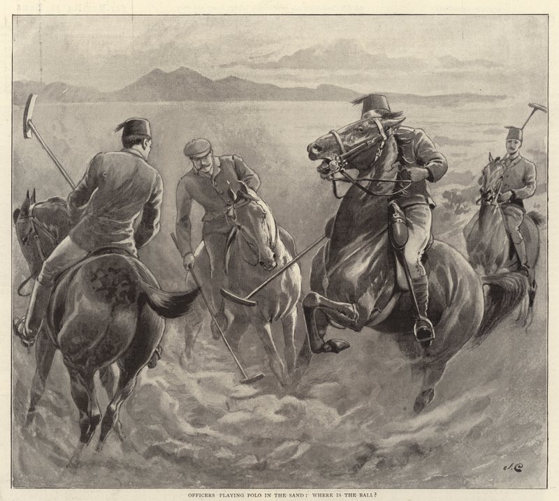 Tisztek Polo in the Sand, hol van a labda alkotó: John Charlton