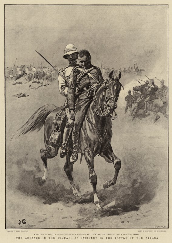 Előretörés a Soudanban, incidens az atbarai csatában alkotó: John Charlton