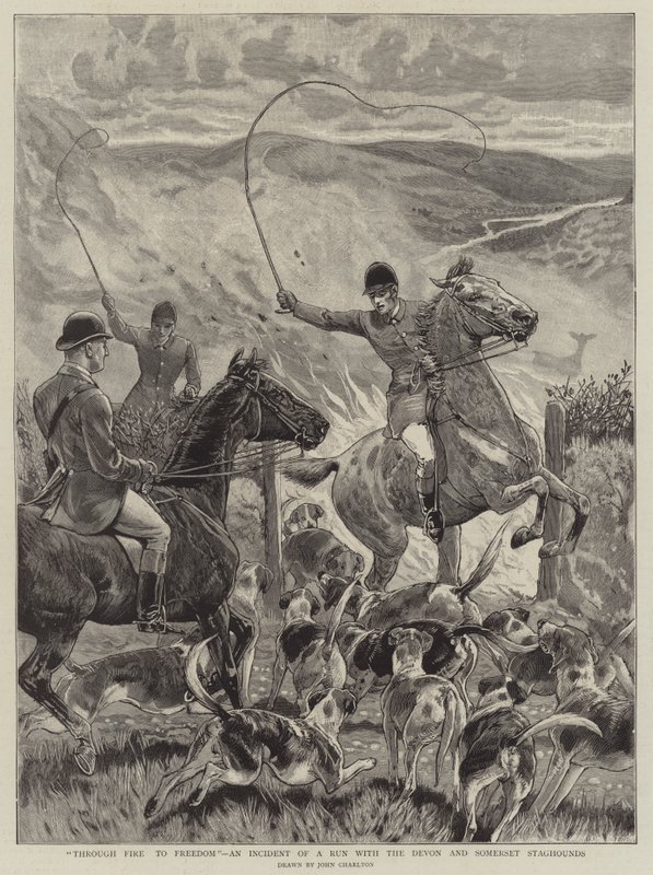 Through Fire to Freedom, egy futás incidense a Devon és Somerset Staghounds alkotó: John Charlton