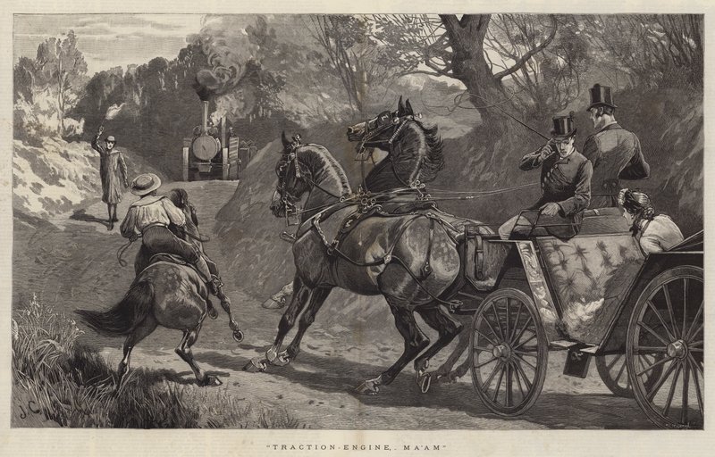 Vontatómotor, hölgyem alkotó: John Charlton