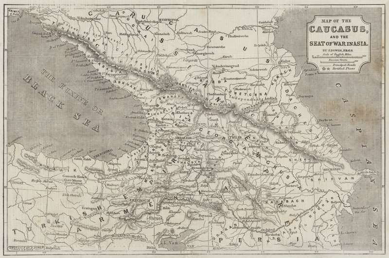 A Kaukázus térképe alkotó: John Dower