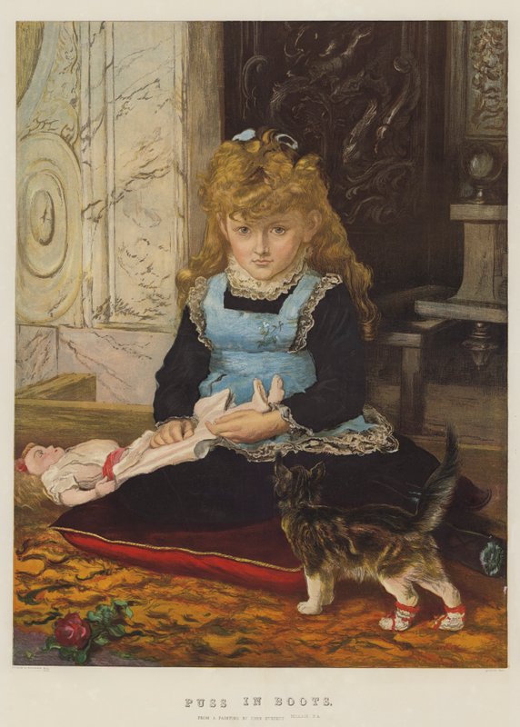 Csizmás punci (chromolitho) alkotó: John Everett Millais