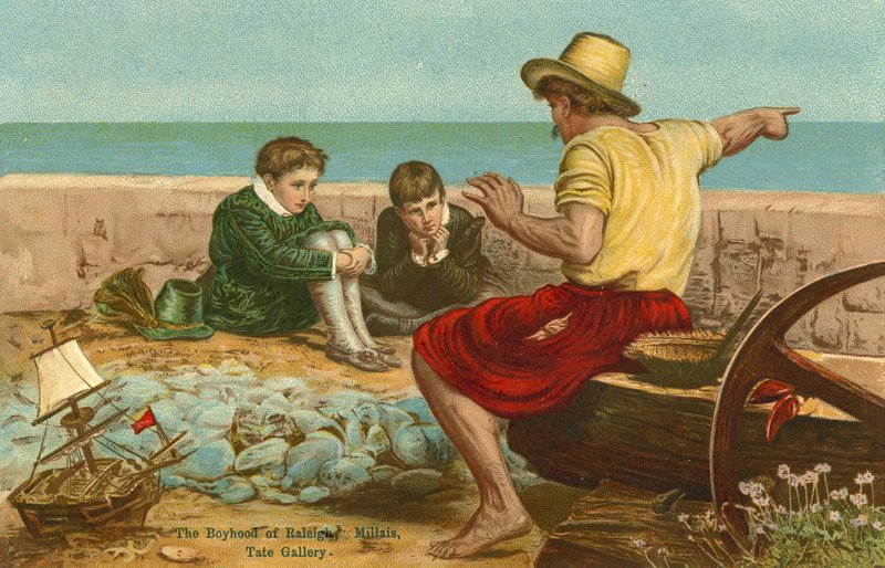 Sir Walter Raleigh gyermekkora (chromolitho) alkotó: John Everett Millais