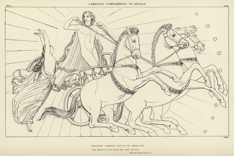 Lampetia panaszkodik Apollónak alkotó: John Flaxman