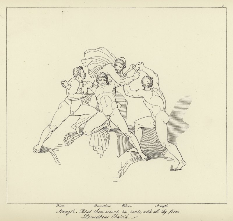 Prométheusz láncolva alkotó: John Flaxman