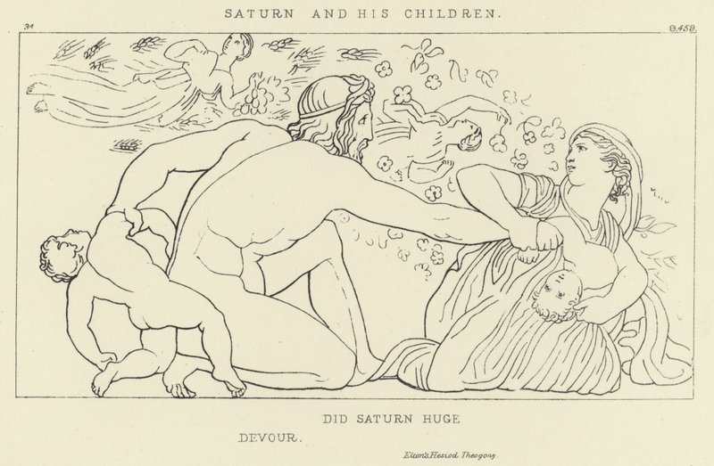 Szaturnusz és gyermekei alkotó: John Flaxman