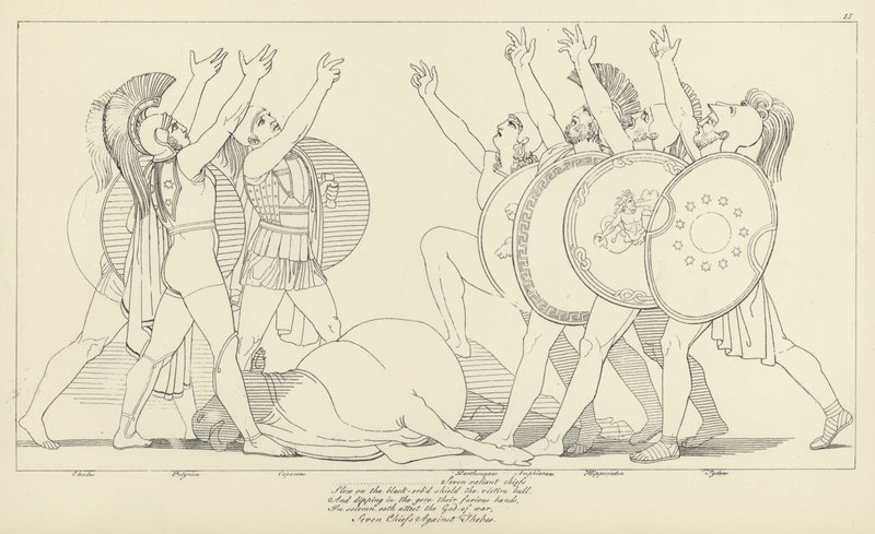 Hét főnök Théba ellen alkotó: John Flaxman