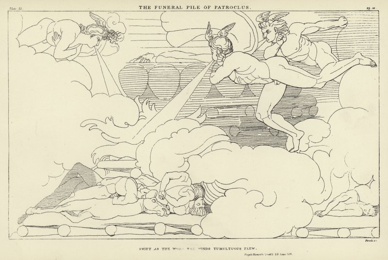 Patroklosz temetési halma alkotó: John Flaxman